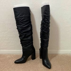 INS black overknee boots size 8.5 NIB